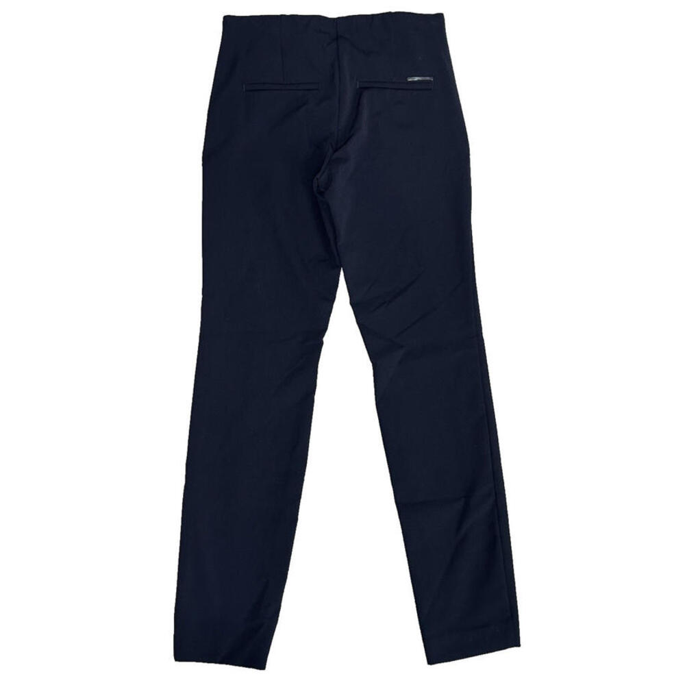 MAC Jeans Anna Stretch Skinny Pleated Trouser Pants 34x30 Black Zip Pockets - Picture 3 of 7